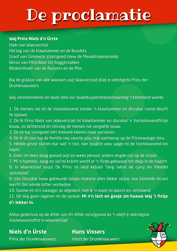 Proclamatie 2026